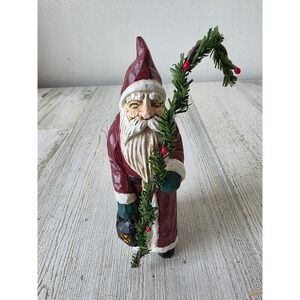 Vintage Midwest Cannon falls Santa tree staff figurine lantern Xmas statue decor